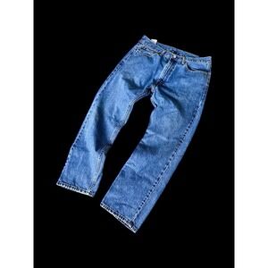 Vintage 2000's Levi's 505 Men's Blue Jeans 34x29 Medium Wash Denim